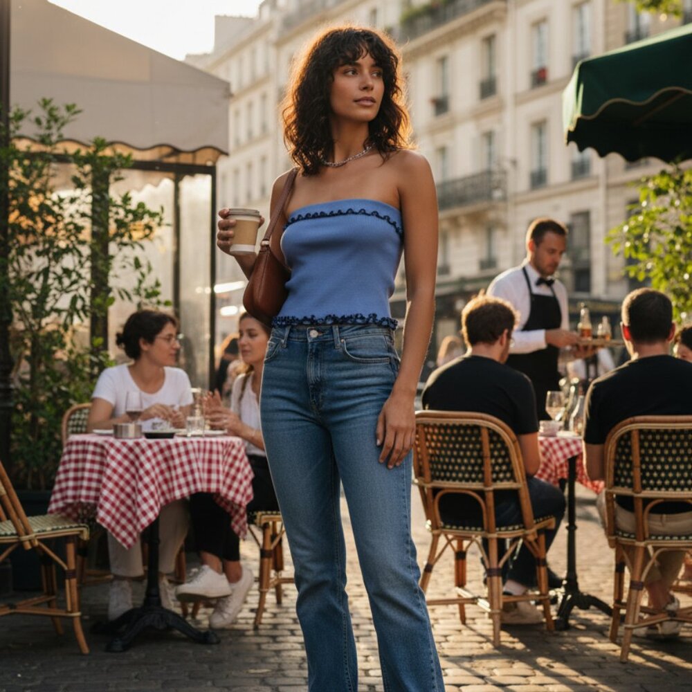 Ruffle Free People Tube Top